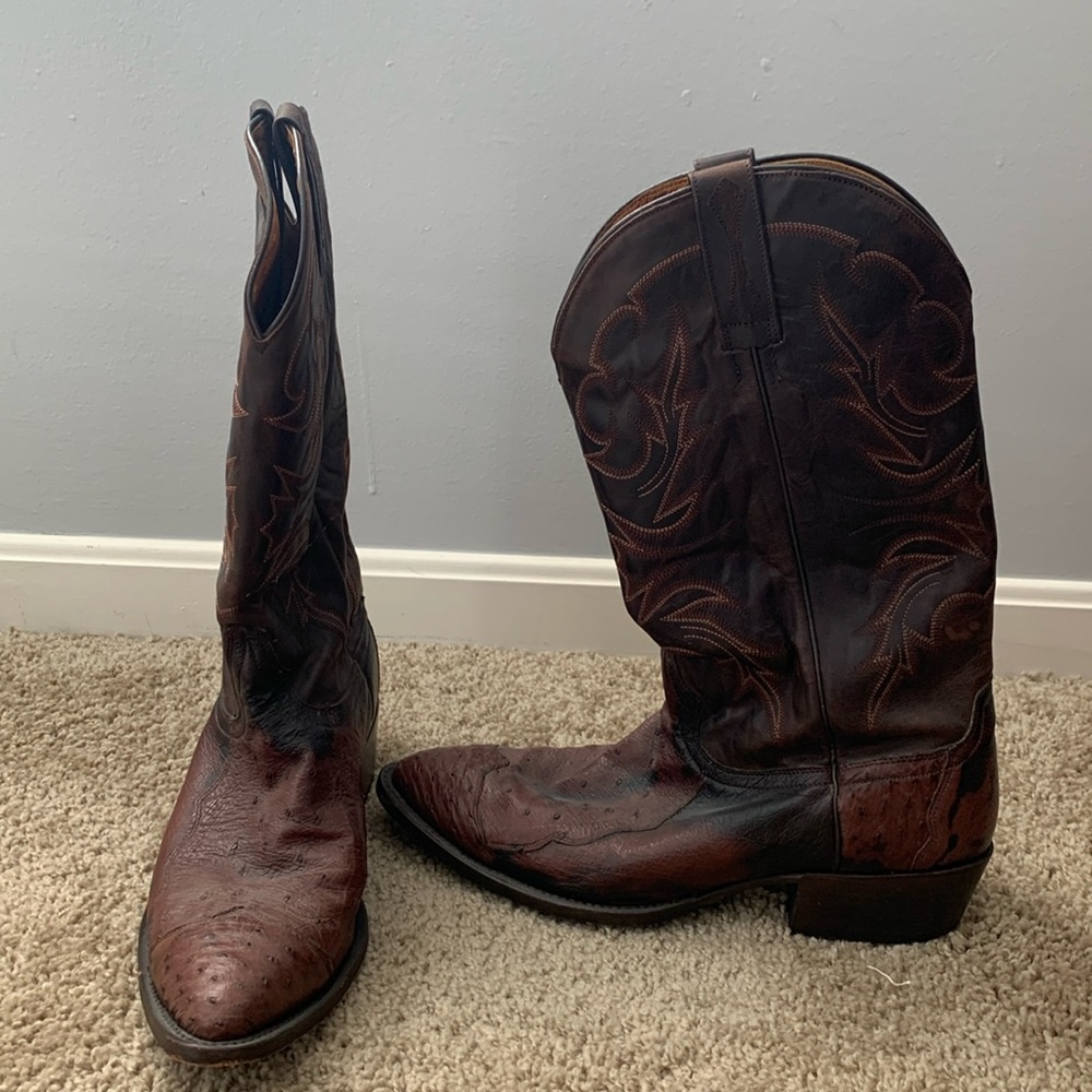 Men's Brown Leather Cowboy Boots